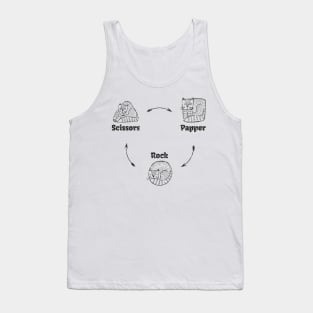 Rock paper scissors Vintage Explain Tank Top